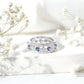 Lab Created Blue Sapphire and Diamond Full Eternity Band Ring