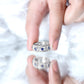 Lab Created Blue Sapphire and Diamond Full Eternity Band Ring