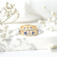 Lab Created Blue Sapphire and Diamond Full Eternity Band Ring
