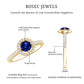 Certified 0.6 Carat Lab Grown Blue Sapphire Diamond Engagement Ring with Halo