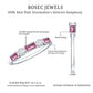 Pink Tourmaline and Diamond Stackable Ring in Bezel Setting