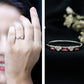 Pink Tourmaline and Diamond Stackable Ring in Bezel Setting