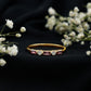 Pink Tourmaline and Diamond Stackable Ring in Bezel Setting