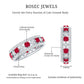Lab Grown Ruby Vintage Wedding Band Ring With Moissanite