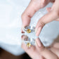 Anillo de compromiso de citrino real certificado con banda de boda de moissanita