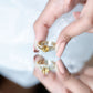 Anillo de compromiso de citrino real certificado con banda de boda de moissanita