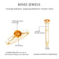 Certified Real Citrine Promise Ring with Diamond