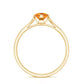 Certified Real Citrine Promise Ring with Diamond