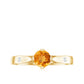 Certified Real Citrine Promise Ring with Diamond