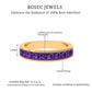 Natural Princess Cut Amethyst Half Eternity Ring for Women