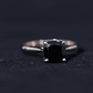 2 Carat Cushion Cut Black Onyx Solitaire Engagement Ring