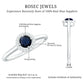 Dainty Blue Sapphire and Diamond Floating Halo Ring