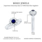 Real Blue Sapphire Flower Engagement Ring with Diamond
