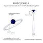 Real 0.9 Carat Blue Sapphire Promise Ring with Diamonds