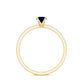 Real 0.9 Carat Blue Sapphire Promise Ring with Diamonds