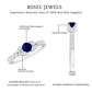 Vintage Inspired Blue Sapphire and Diamond Engagement Ring with Milgrain Details