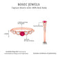 Genuine Ruby Vintage Inspired Engagement Ring with Diamond