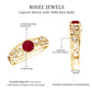 Natural 0.6 Carat Ruby Vintage Looking Engagement Ring with Diamond