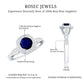 Round 0.9 Carat Blue Sapphire Antique Engagement Ring with Diamond Halo