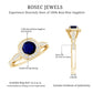 Round 0.9 Carat Blue Sapphire Antique Engagement Ring with Diamond Halo