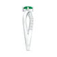 Real Emerald Infinity Promise Ring with Diamond