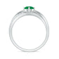 Real Emerald Infinity Promise Ring with Diamond