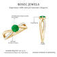Real Emerald Infinity Promise Ring with Diamond