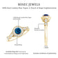 0.6 Carat London Blue Topaz Antique Engagement Ring with Diamond Halo