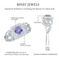 Tanzanite Vintage Looking Engagement Ring with Diamond Halo