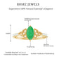 Marquise Cut Emerald Celtic Knot Engagement Ring with Diamonds