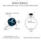 Solitaire Cushion Cut London Blue Topaz Cathedral Engagement Ring