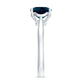 Solitaire Cushion Cut London Blue Topaz Cathedral Engagement Ring