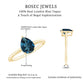 1 Carat Pear Shape London Blue Topaz Single Stone Engagement Ring