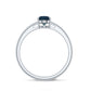 0.7 Carat Pear Shaped London Blue Topaz Solitaire Ring