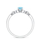 Natural Aquamarine Diamond Engagement Ring With Certificate