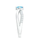 Genuine Aquamarine Engagement Ring with Diamond Infinity Shank