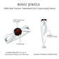 Natural Garnet Engagement Ring with Diamond Infinity Shank