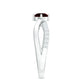 Natural Garnet Engagement Ring with Diamond Infinity Shank