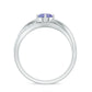 Certified Tanzanite Infinity Proposal Ring with Diamond