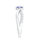 Certified Tanzanite Infinity Proposal Ring with Diamond