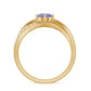 Certified Tanzanite Infinity Proposal Ring with Diamond