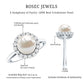Real 7.4 Carat Freshwater Pearl Engagement Ring with Diamond Halo