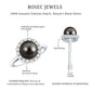 Natural Tahitian Pearl and Diamond Halo Engagement Ring
