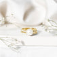Juego de anillos de boda de perlas blancas naturales con moissanita