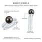 Elegant Wedding Ring Set with 7.5 Carat Tahitian Pearl and Moissanite