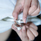 Cultured 7.4 Carat Freshwater Pearl Engagement Ring with Moissanite