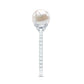 7.4 Carat Freshwater Pearl Solitaire Engagement Ring with Diamond