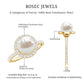 Cultured 7.4 Carat Freshwater Pearl Diamond Engagement Ring with Halo