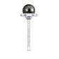 Halo Engagement Ring with Tahitian Pearl and Diamond