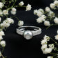 Natural Tahitian Pearl Cathedral Engagement Ring with Diamond Side Stones